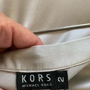 Michael Kors gray silk skirt
